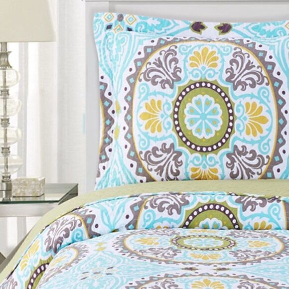 Amazon.com: Peri Home Quilt Bedding Set Cottage Core  Farmhouse BOHO Medallion Floral Printed QUEEN Quilt Set Cottagecore Bedding